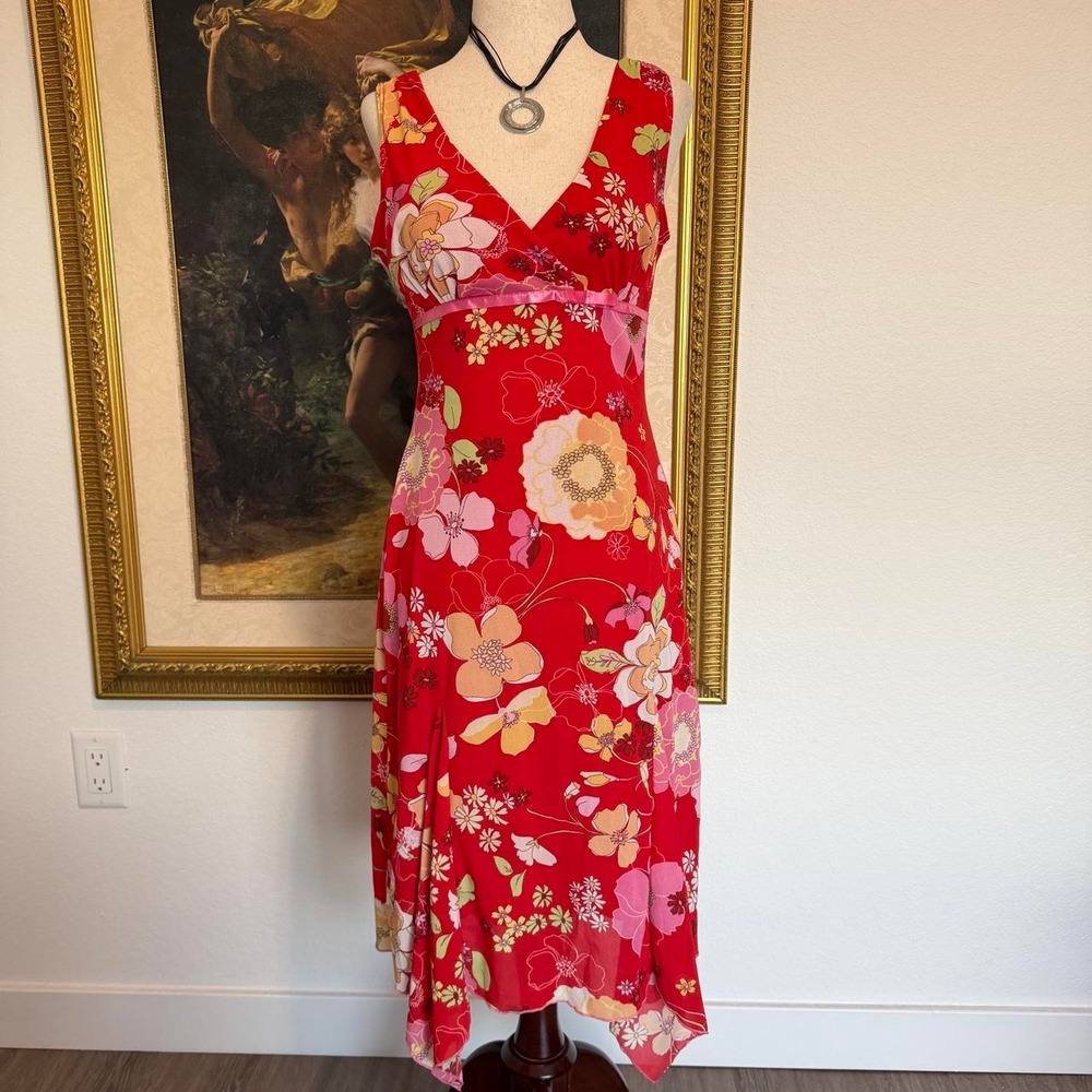 Y2K Floral Boho Summer Asymmetrical Dress